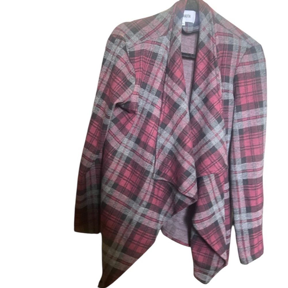 BB Dakota Plaid Jacket in Red and Gray size large